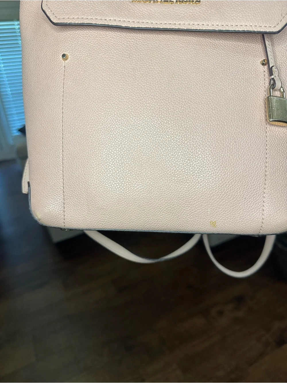 Michael Kors Pale Blush Pebble Leather Backpack